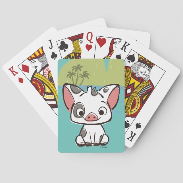 Moana | Pua The Pot Bellied Pig  Playing Cards (Back)