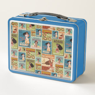Moana   Retro Poster Pattern Metal Lunch Box