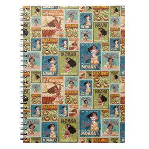 Moana   Retro Poster Pattern Notebook