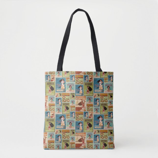 Moana | Retro Poster Pattern Tote Bag (Front)