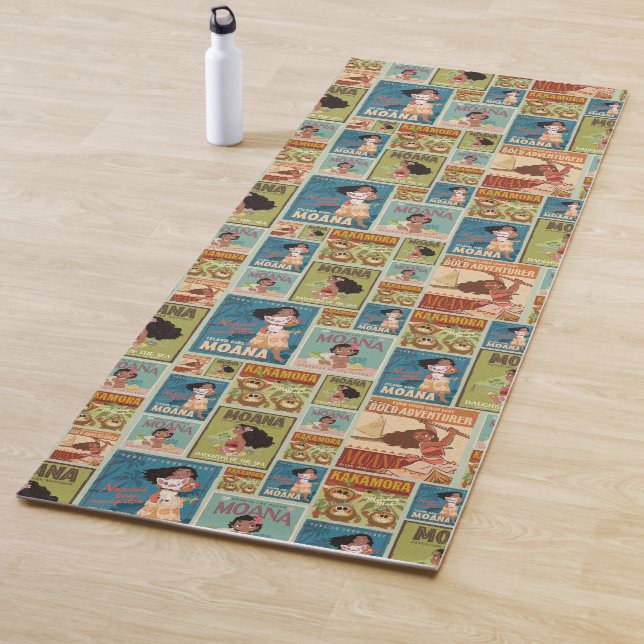 Moana | Retro Poster Pattern Yoga Mat (In Situ)