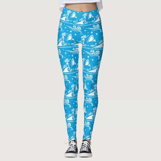 Moana | Sail By The Stars - Pattern Leggings (Front)