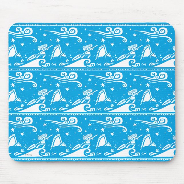 Moana | Sail By The Stars - Pattern Mouse Pad (Front)