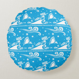 Moana   Sail By The Stars - Pattern Round Pillow