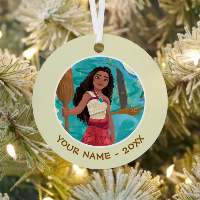 Moana Sailing Spirit Metal Ornament (Insitu)