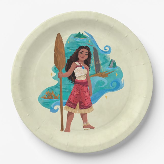 Moana Sailing Spirit Paper Plate (Front)