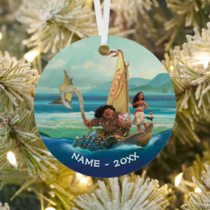 Moana Set Your Own Course Metal Ornament