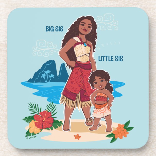 Moana & Simea: Big Sis Little Sis Coaster (Front)