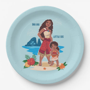 Moana & Simea: Big Sis Little Sis Paper Plate
