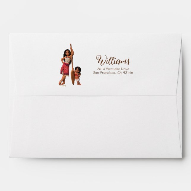 Moana & Simea: I'd Cross an Ocean For You Envelope (Back (Top Flap))