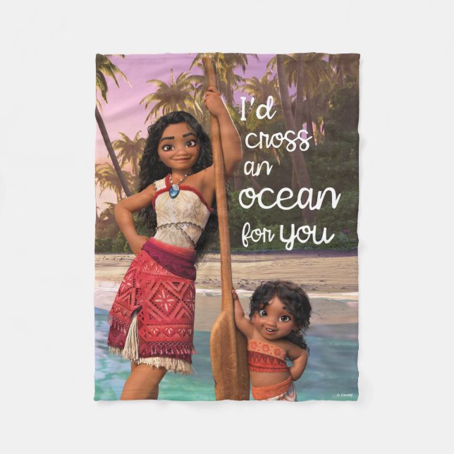 Moana & Simea: I'd Cross an Ocean For You Fleece Blanket (Front)