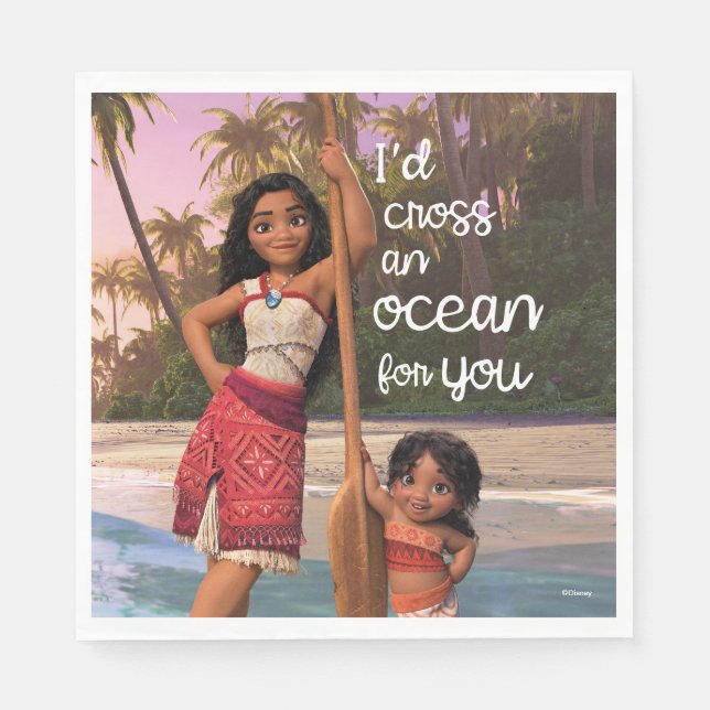 Moana & Simea: I'd Cross an Ocean For You Napkin (Front)