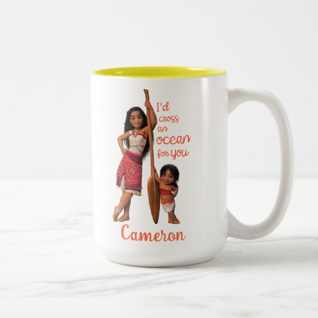 Moana & Simea: I'd Cross an Ocean For You Two-Tone Coffee Mug (Right)