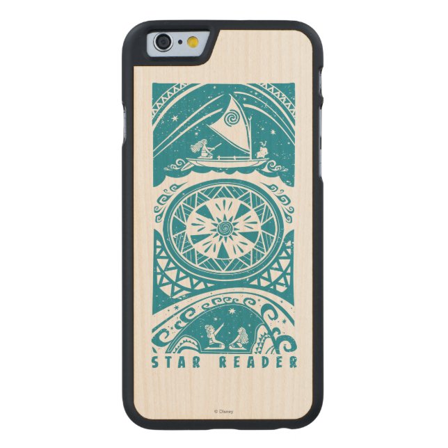 Moana | Star Reader Carved Wood iPhone Case (Back)