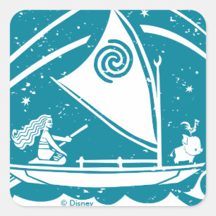 Moana   Star Reader Square Sticker