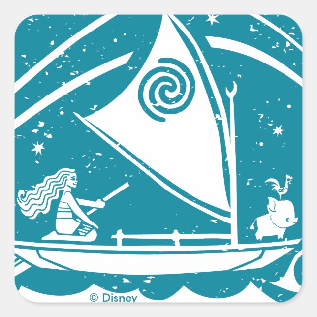 Moana | Star Reader Square Sticker (Front)