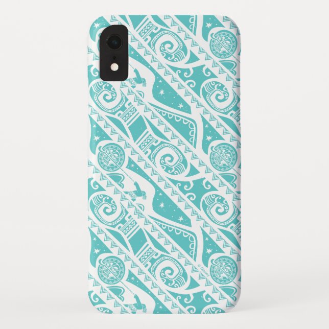 Moana | Teal Tribal Pattern Case-Mate iPhone Case (Back)