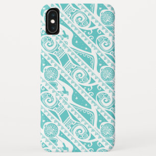 Moana   Teal Tribal Pattern iPhone XS Max Case