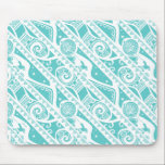 Moana | Teal Tribal Pattern Mouse Pad<br><div class="desc">Celebrate the mighty Maui in this tribal style pattern of the demigod from Disney's Moana. This cool Oceanic art in the style of his animated tattoos, showcases one of his many accomplishments. Here we see the South Pacific demigod and his magic fish hook pulling the sun to provide warmth to...</div>