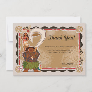 Moana   Tribal Birthday Thank You Card