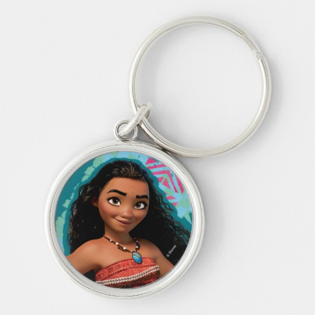 Moana | Vintage Island Girl Keychain (Front)