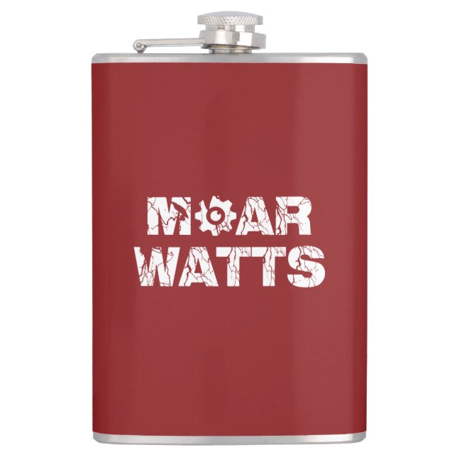 Moar Watts Hip Flask (Front)