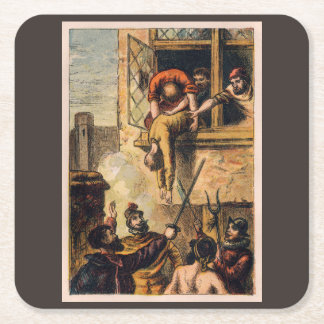 Mob Justice on Saint Bartholomew Day Massacre  Square Paper Coaster