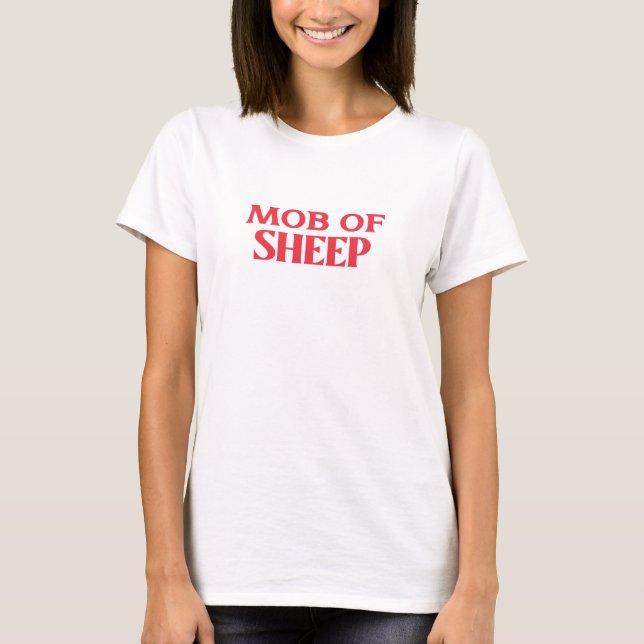 Mob of Sheep Collective Animal Nouns T-Shirt (Front)