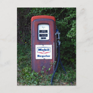 Mobil Gas Pump Postcard