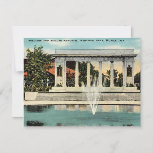 Mobile AL Soldiers and Sailors Monument 1930s Postcard