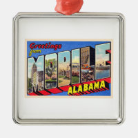 Mobile Alabama AL Vintage Large Letter Postcard 1