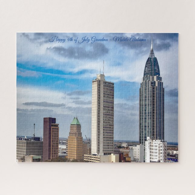 Mobile Alabama Happy 4th of July Grandma Jigsaw Puzzle (Horizontal)