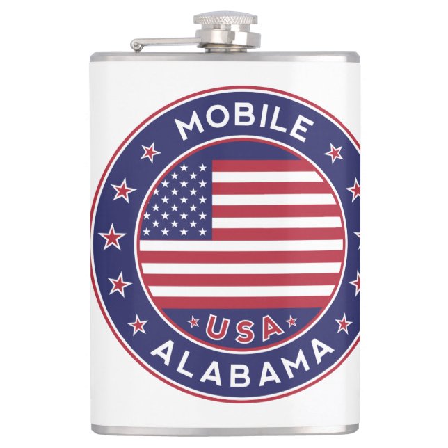Mobile, Alabama Hip Flask (Front)