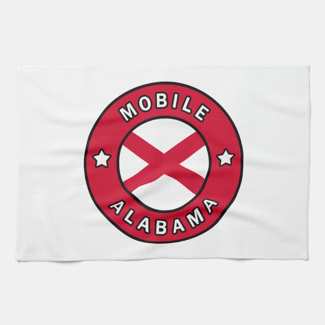 Mobile Alabama Kitchen Towel (Horizontal)
