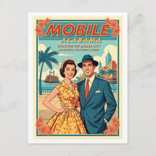 Mobile, Alabama Memories – Retro 1950s Postcard