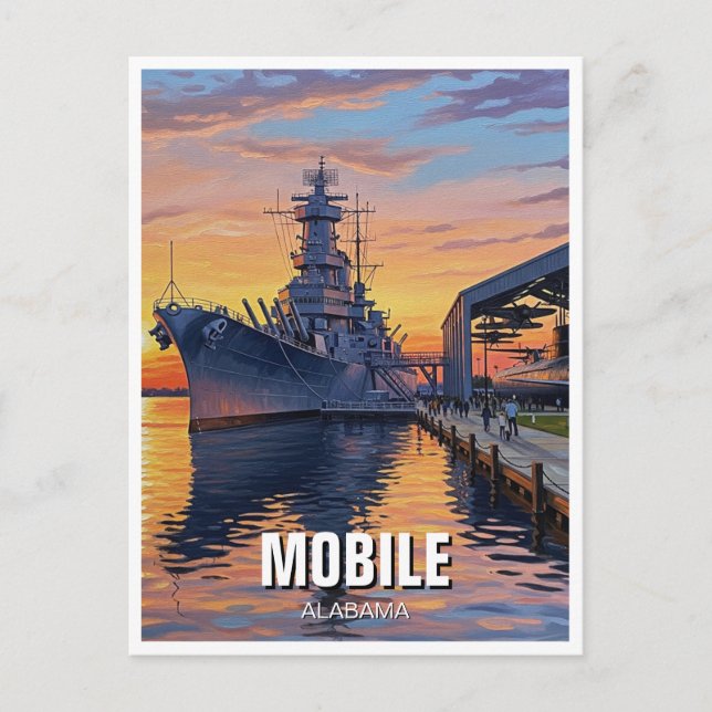 Mobile Alabama Travel Postcard (Front)