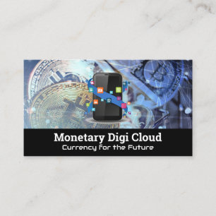 Mobile Apps Logo   Crypto Currencies Business Card