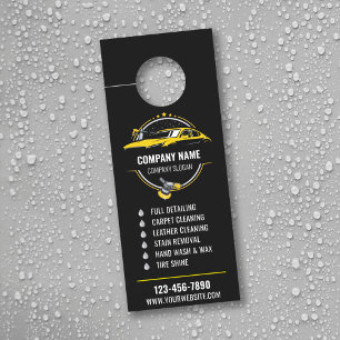 Mobile Auto Detailing Door Hanger, Car Detail Wash Hanger