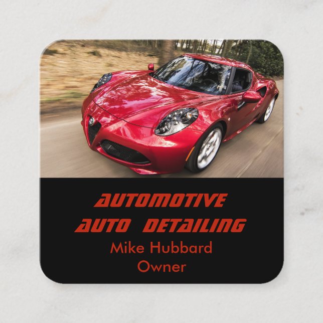 Mobile Auto Detailing Service Business Card (Front)
