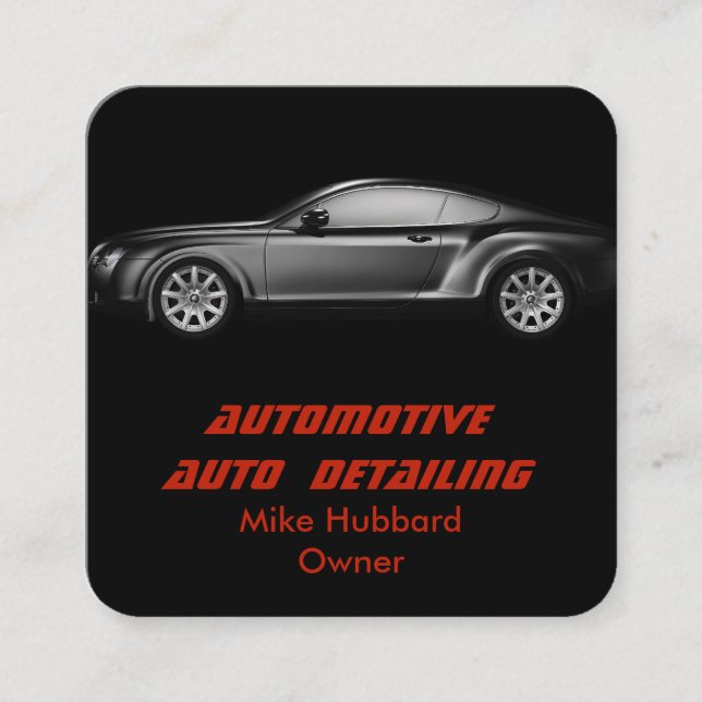 Mobile Auto Detailing Service Business Card (Front)