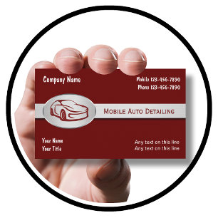 Mobile Auto Detailing Services Business Card