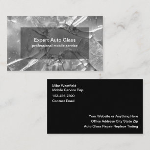 Mobile Auto Glass Repair Replace Business Card