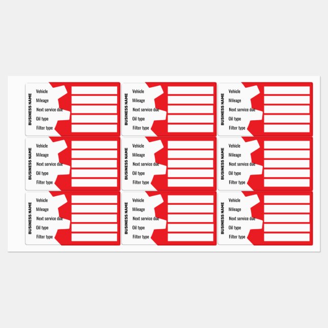 Mobile Auto Mechanic Oil Change Reminder (Sheet)