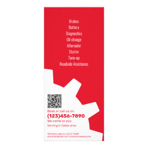 Mobile Auto Mechanic Rack Card