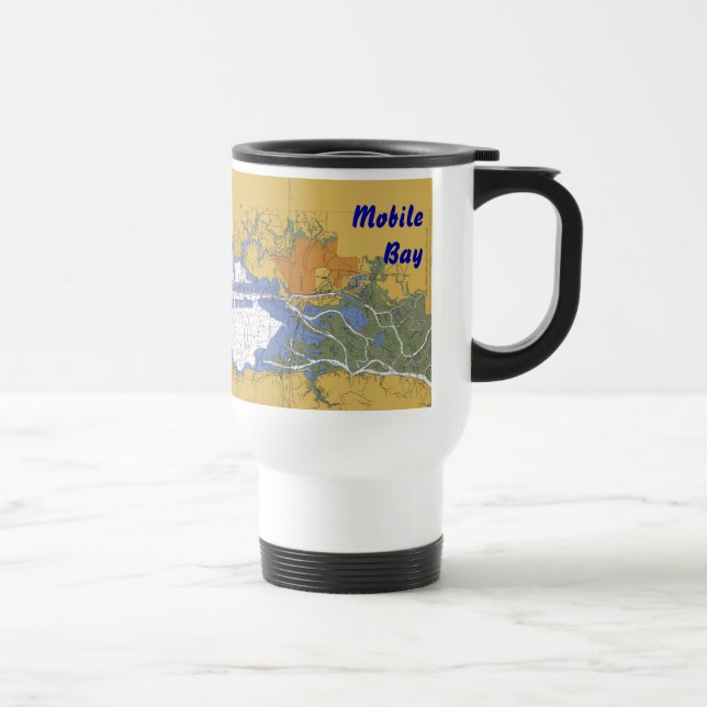 Mobile Bay Nautical Chart Mug Alabama (Right)