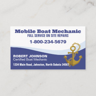 Mobile Boat Mechanic Business Card
