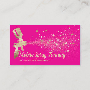 Mobile Body Paint Tan Spray pink Business Card