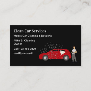 Mobile Car Detailing And Cleaning  Business Card