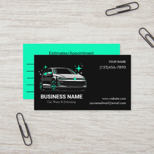 Mobile Car Wash & Detailing Custom appointment Business Card