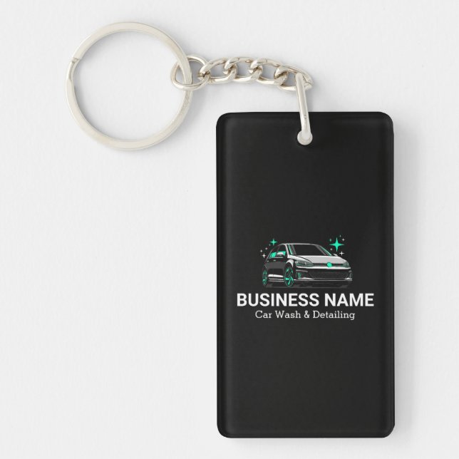 Mobile Car Wash & Detailing Custom Keychain (Front)